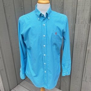 Ralph Lauren Custom Fit Checkered Check Button Down Shirt